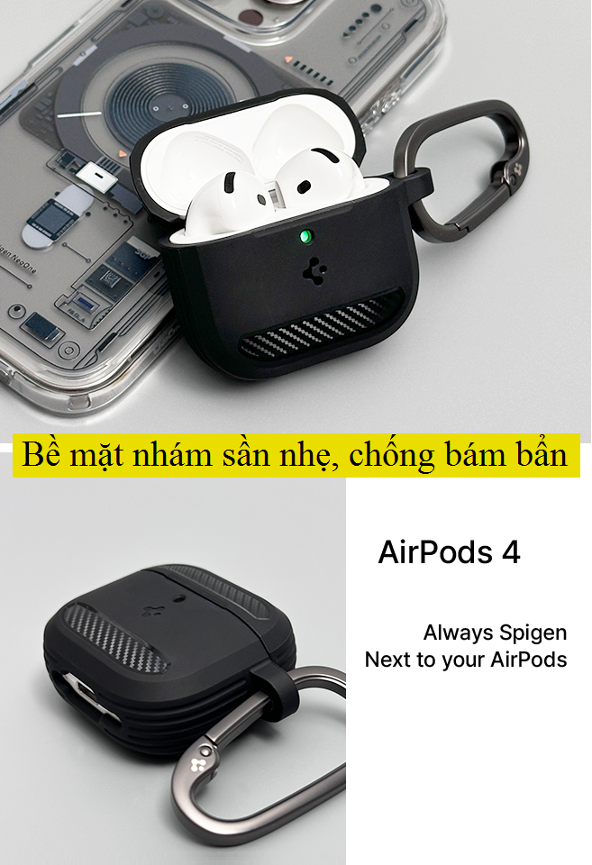 Hộp đựng - Vỏ ốp Airpods 3 Spigen Rugged Armor 7